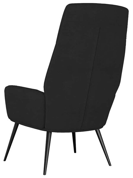 Relaxační křeslo černé umělá broušená kůže 341283