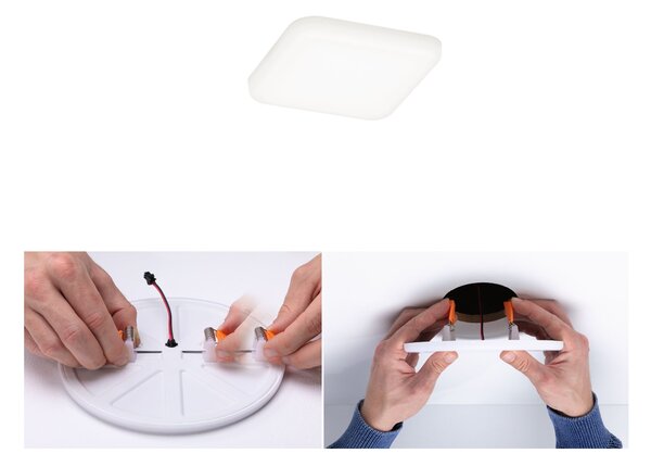 Paulmann 92396 Veluna VariFit, hranaté zápustné svítidlo, 4,5W LED 4000K, 7,5x7,5cm, IP44