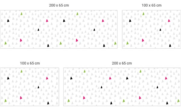 FUGU Tapeta za postel - Kids hills pink Varianta ochrany zdi: Delší strana postele 200x65 cm