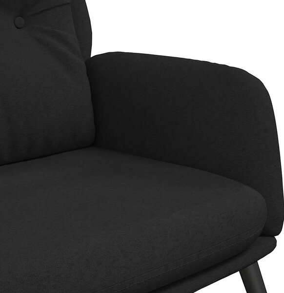 Relaxační křeslo černé umělá broušená kůže 341283