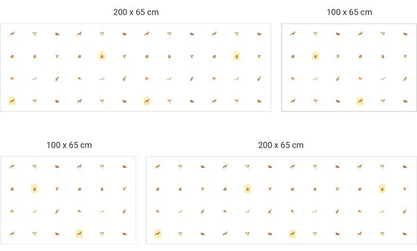 FUGU Tapeta za postel - Psi Varianta ochrany zdi: Delší strana postele 200x65 cm
