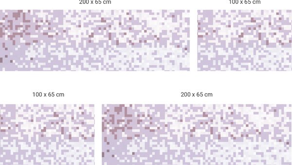 FUGU Ochrana stěny za postel - Pixelcraft violet Varianta ochrany zdi: Delší strana postele 200x65 cm
