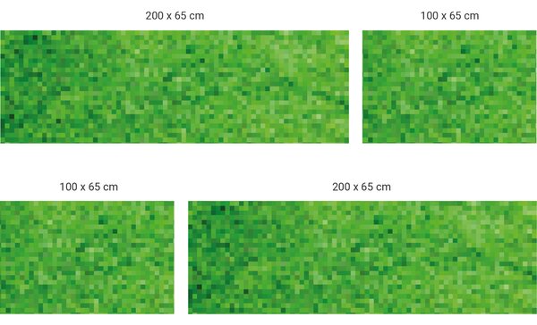 FUGU Ochrana stěny za postel - Pixelcraft green classic Varianta ochrany zdi: Delší strana postele 200x65 cm