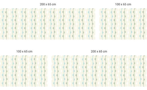 FUGU Pruh za postel - Obloučky beige Varianta ochrany zdi: Delší strana postele 200x65 cm