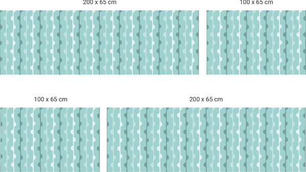 FUGU Pruh za postel - Obloučky Varianta ochrany zdi: Delší strana postele 200x65 cm