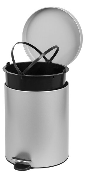 Alda Pedálový odpadkový koš Freedom Fresh 5 l, lakovaná ocel, šedá