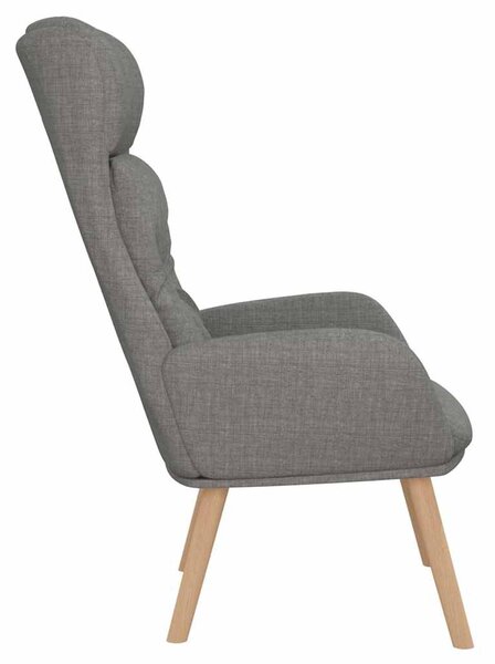 Relaxační křeslo světle šedé textil 341290