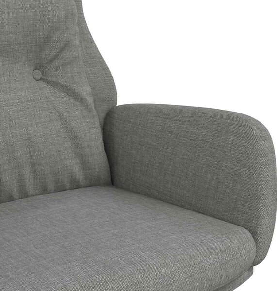 Relaxační křeslo světle šedé textil 341290
