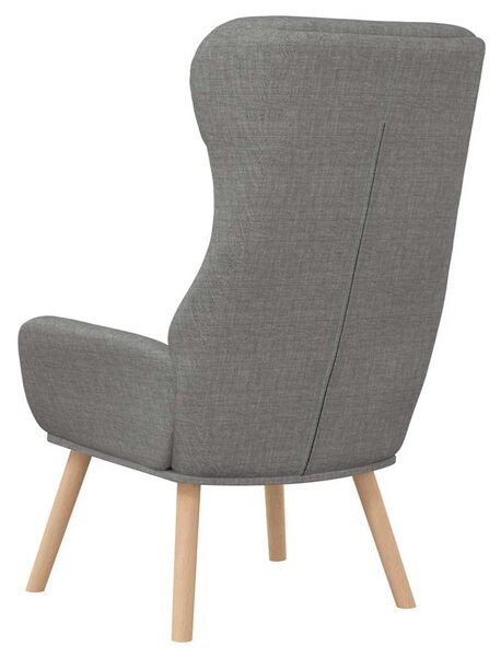 Relaxační křeslo světle šedé textil 341290