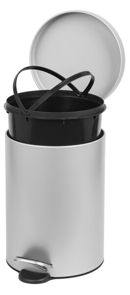 Alda Pedálový odpadkový koš Freedom Fresh 3 l, lakovaná ocel, šedá