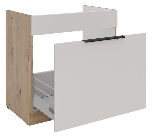 Dolní dřezová kuchyňská skříňka Solea 80 ZL 1S BB, Barva: dub artisan / kašmír, Dřez: ne 5903211473401