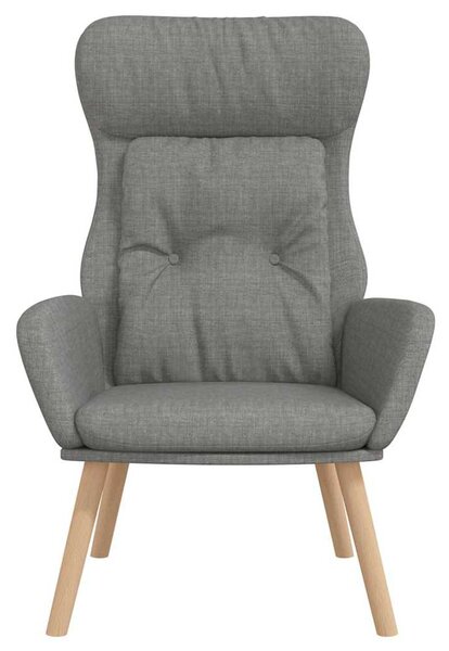 Relaxační křeslo světle šedé textil 341290