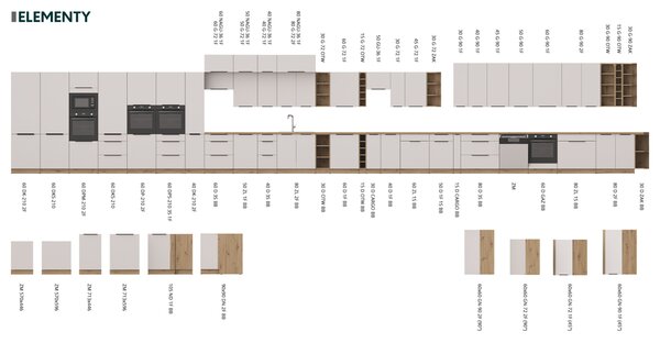 Dolní dřezová kuchyňská skříňka Solea 80 ZL 1S BB, Barva: dub artisan / kašmír, Dřez: ne 5903211473401