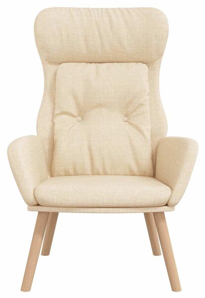 Relaxační křeslo krémové textil 341292