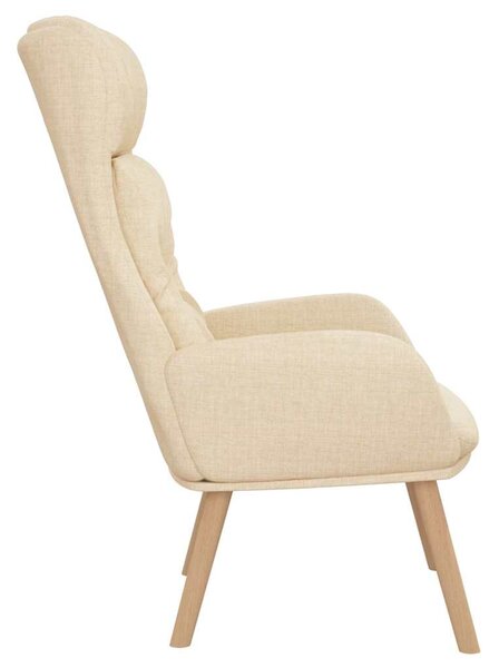 Relaxační křeslo krémové textil 341292