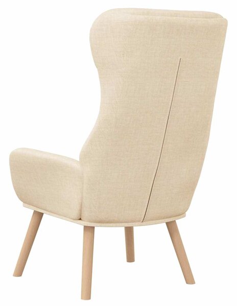Relaxační křeslo krémové textil 341292