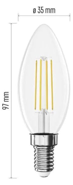 EMOS LED žárovka svíčka Retro 3,4W E14 ZF3D22