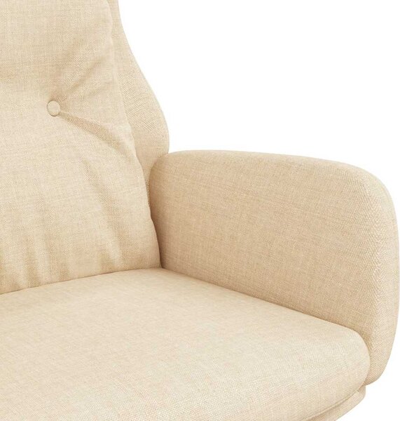 Relaxační křeslo krémové textil 341292