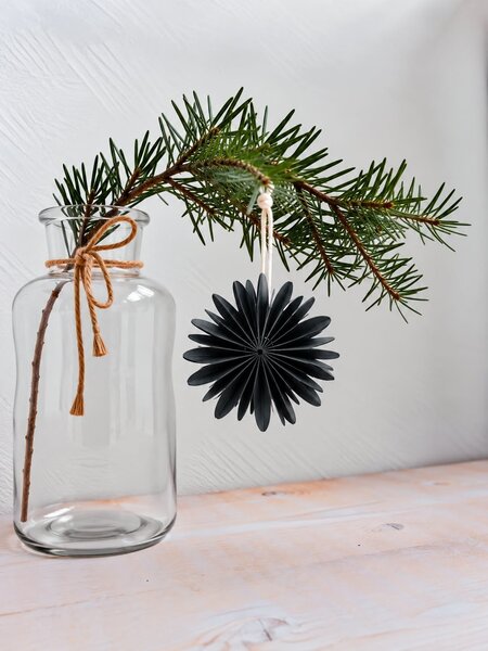 Noordliving Papírová ozdoba Simple Snowflake - Black NL137