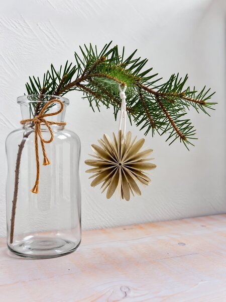 Noordliving Papírová ozdoba Simple Snowflake - Coffee NL140