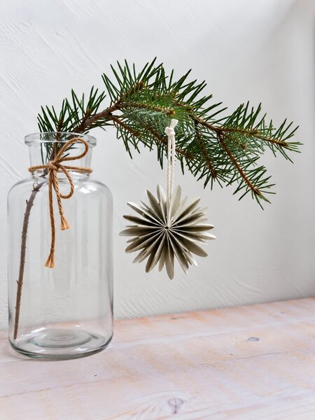 Noordliving Papírová ozdoba Simple Snowflake - Warm Grey NL141