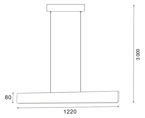 Palnas 62019314 ŠÍŘKA: 1220 mm, OVLÁDÁNÍ: Fázové, TEPLOTA LED: 3000-4000 K