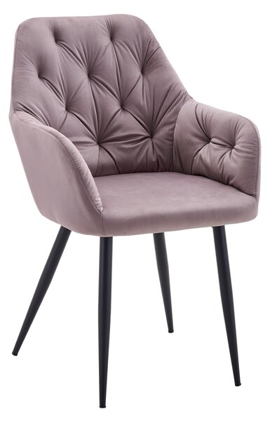 Designové křeslo, růžová Velvet látka, VERIO NEW