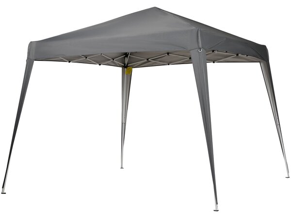 Outsunny Skládací Pavilon 2,4x2,4m s Ochranným UV Filtr, Party Stan včetně Tašky pro Zahradu a Balkon - Šedý | Aosom
