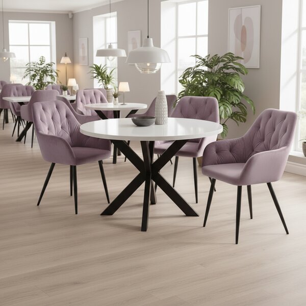 Designové křeslo, růžová Velvet látka, VERIO NEW