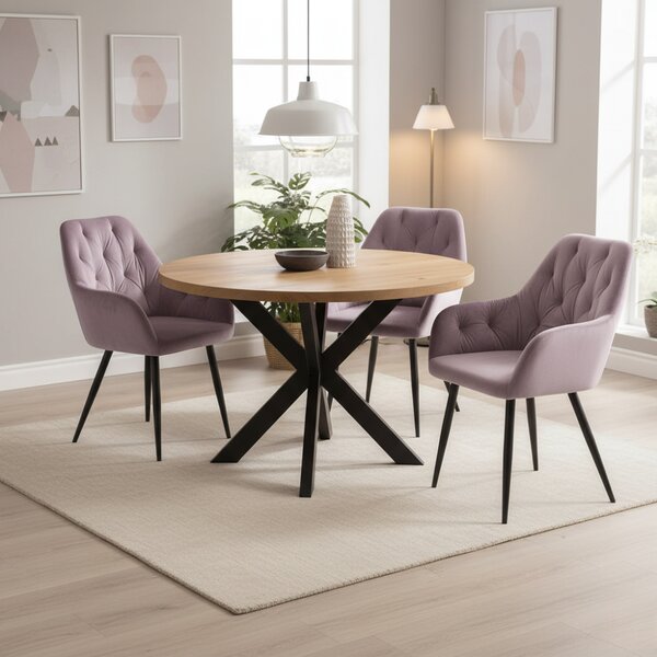 Designové křeslo, růžová Velvet látka, VERIO NEW