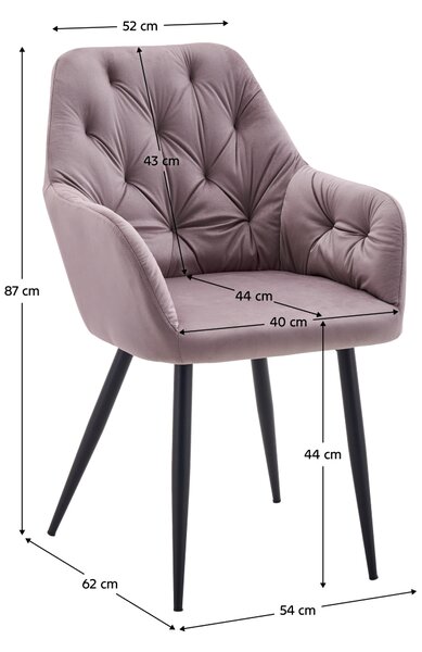 Designové křeslo, růžová Velvet látka, VERIO NEW