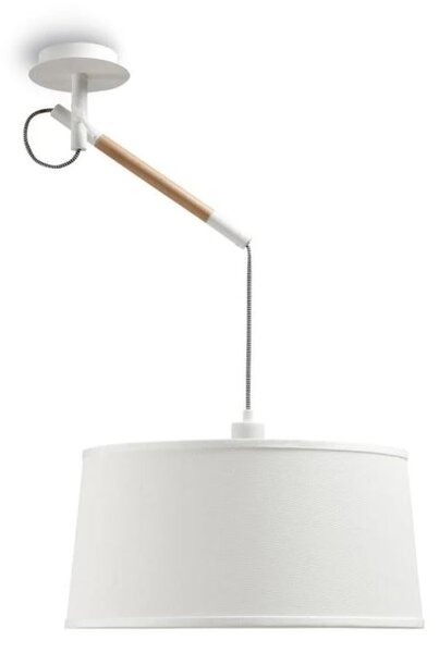 Mantra 4928 Nordica, bílé závěsné svítidlo 1xE27, prům. 33cm
