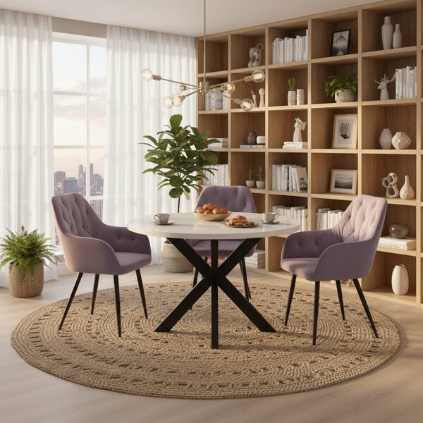 Designové křeslo, růžová Velvet látka, VERIO NEW