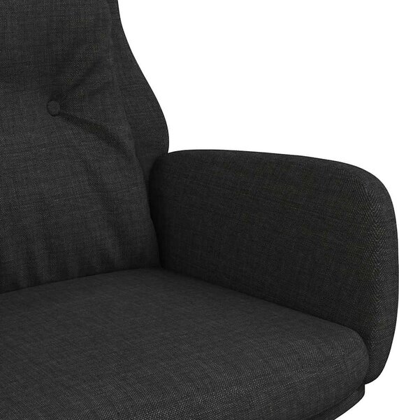 Relaxační křeslo černé textil 341296