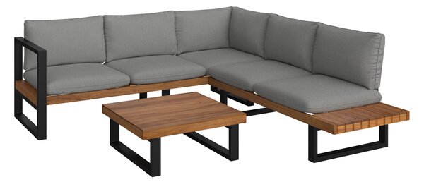 ZAHRADNÍ SEDACÍ SOUPRAVA dřevo, kov, textil Ambia Garden - Online Only zahradní nábytek, Online Only