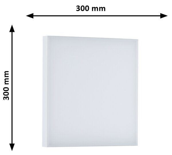 Paulmann 79821 Velora, subtilní stropní LED panel bez rámečku, 16,8W LED 3000K tříkrokové stmívání, 30x30cm