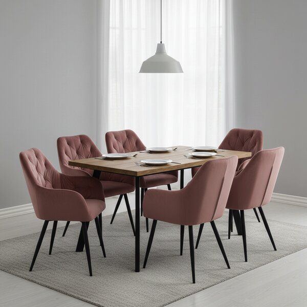 Designové křeslo, tmavě růžová Velvet látka, VERIO NEW