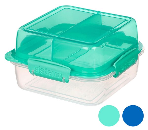 Sistema Krabička na jídlo sebou čtvercová Lunch Stack To Go 1,24l Barva: minty teal