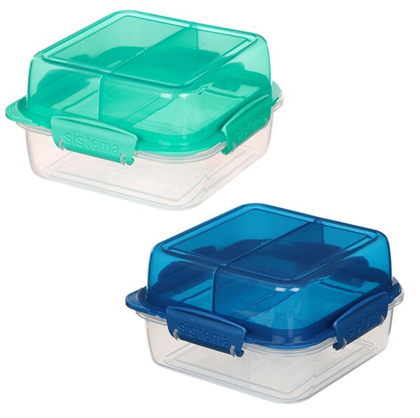 Sistema Krabička na jídlo sebou čtvercová Lunch Stack To Go 1,24l Barva: minty teal