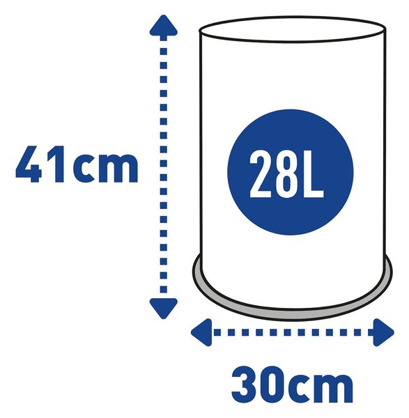 Alda Odpadkový koš Room Basket 28 l, lakovaná ocel, bílá