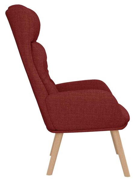 Relaxační křeslo vínové textil 341298