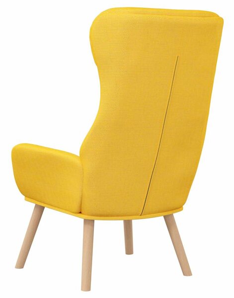 Relaxační křeslo hořčicově žluté textil 341297
