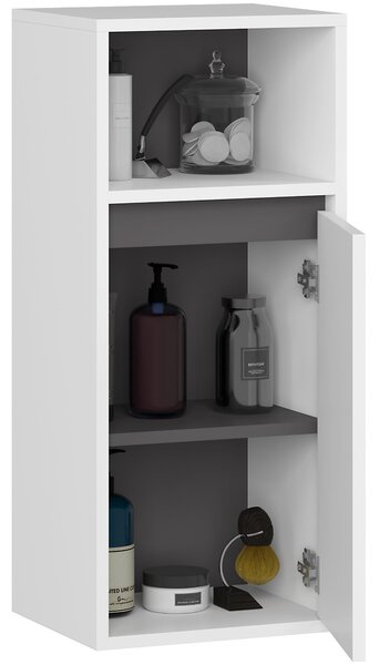 Ak furniture Závěsná koupelnová skříňka VAMI 35 cm bílá/šedý grafit