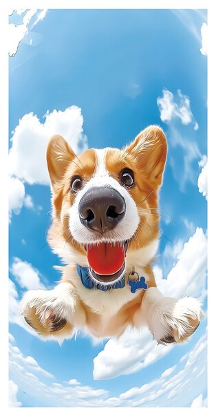 PLÁŽOVÁ OSUŠKA Z MIKROVLÁKNÁ DOG 100X180 CM VZOROVANÁ