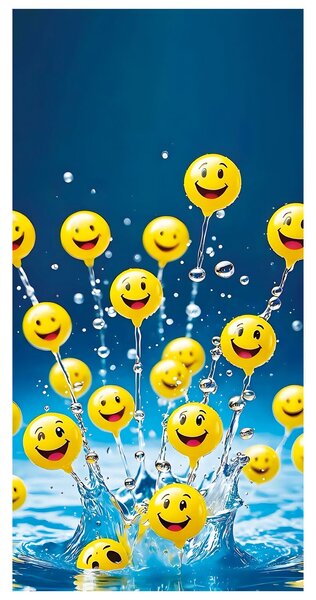 PLÁŽOVÁ OSUŠKA Z MIKROVLÁKNA SMILE 100X180 CM VZOROVANÁ