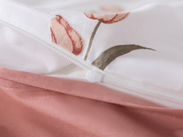 XPOSE® Bavlněné Renforcé povlečení TULIPÁNY DUO - růžové