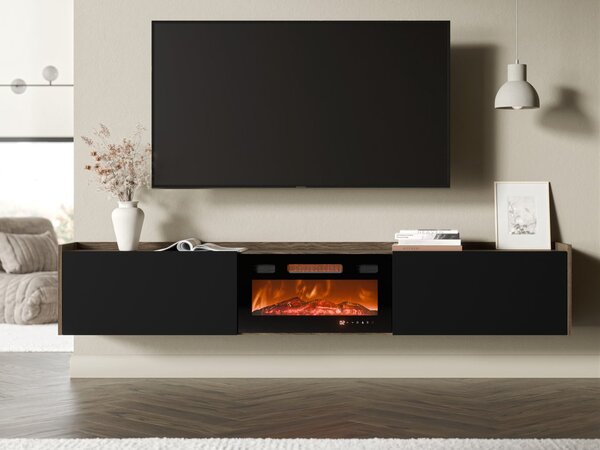 TV skříňka s krbem Sitrepo, Barva: kašmír 5903211538018