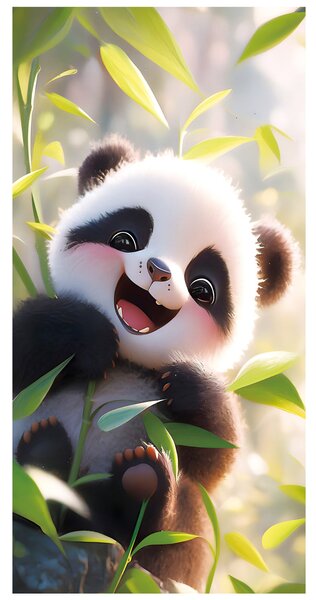 PLÁŽOVÁ OSUŠKA Z MIKROVLÁKNÁ PANDA 100X180 CM VZOROVANÁ