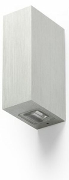 RED - DESIGN RENDL RENDL NICK II nástěnná česaný hliník 230V LED 2x3W IP54 3000K R12827
