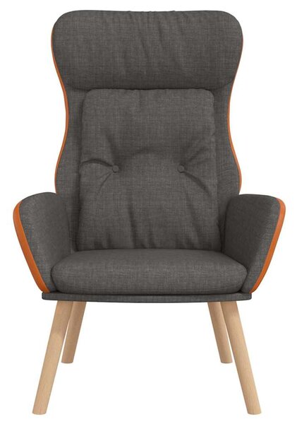 Relaxační křeslo tmavě šedé textil a PVC 341302
